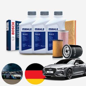 제네시스G70 2.0(GDI) 가솔린 말레 프리미엄 5W30 C3 합성엔진오일 필터세트 6리터 a3012+o182 PZR-0130012