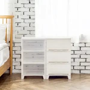 아임홈리빙 베이직 투명 다용도 플라스틱 서랍장 3단