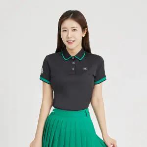 PGR골프 파크골프웨어 여성 소매배색 반팔티셔츠 GT-4318  골프복 여자