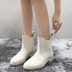 [오노마] ONM 여자 하얀 레인 부츠 발목 캠핑 바닷가 산책 신발 (S10258537)
