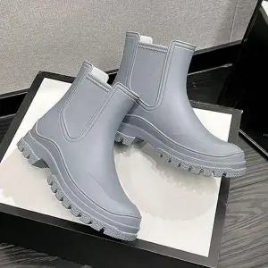 [오노마] ONM 회색 여성 발목 레인 부츠 사계절 비오는날 성인 장화 (S11100530)