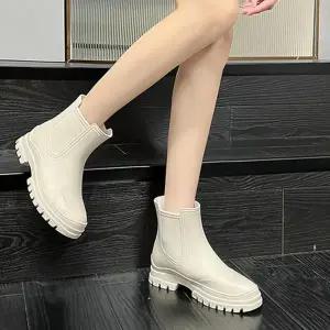 [오노마] ONM 베이직 키높이 굽 캐주얼 칼라 레인부츠 첼시부츠 (S11100573)