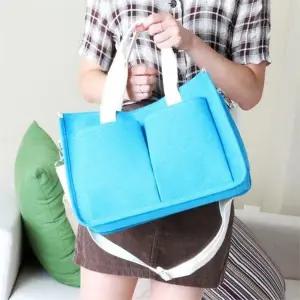 [셀러허브][라일리] Rly 캐쥬얼 감성 전면 빅 투포켓 데일리 캔버스 텀블러백 (S9508032)