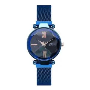 [셀러허브]남자 손목 파란색 포인트 라운드 시계 (S10413933)