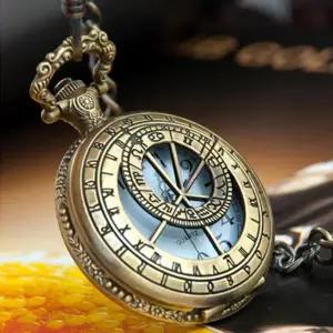 [셀러허브]남자 패션 사슬 스타일 라운드 앤틱 합금 시계 (S10437770)