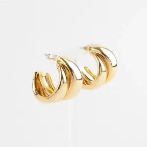 [셀러허브]여자 컨템포러리 볼드링 금색 클래식 귀걸이 (S13445783)