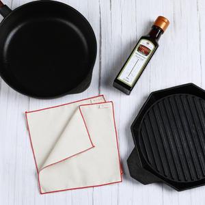 더굿마켓  광목천 아마씨유 무쇠팬 시즈닝 천 주물팬 길들이기 방법 건성유