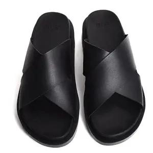 [셀러허브][라일리] Rly 검정 남성슬리퍼 스트랩슬리퍼 바캉스 여름슬리퍼 (S9756754)