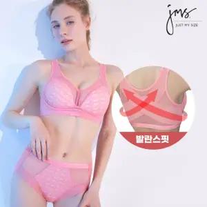 [저스트마이사이즈][저스트마이사이즈] 라이크라 밸런스 핏 브라+팬티 로즈핑크 JMW2N18_T