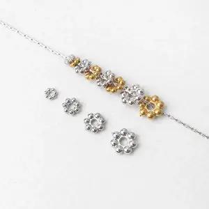 비즈아이 [8-034-17]써지컬스틸 비드캡 꽃볼 3/4/5/6mm ,1개