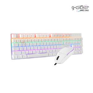 지클릭커 GMK-510X Special 키보드 마우스 세트 (화이트, 청축)