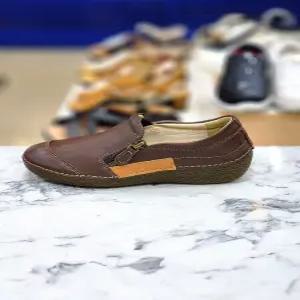 [허시파피]여성 고무창3Cm굽 캐주얼룩 지퍼 단화 AAOOPP475