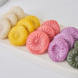 추석 오색 꽃모양 도장 깨 송편 냉동 떡 450g 15알