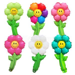 미니 스마일 데이지 12개입 은박풍선 생일 파티 포토존 벽 장식 학원 학교 호일풍선