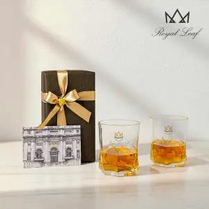 [롯데백화점]로얄리프 발베니 언더&위스키잔 2P세트/ 양주잔 언더락잔 센스있는선물 고급선물