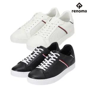 레노마골프 남성 골프 스파이크리스 라인 배색 가죽 골프화 KN-1831