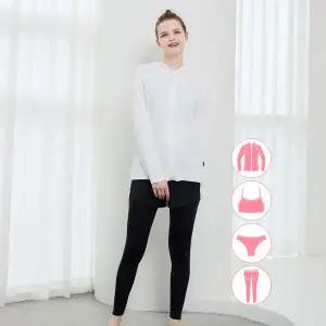 [하프클럽/베이직 엘르]베이직엘르 여성인 루즈핏 후드 래쉬가드 래쉬팬츠 세트 BEL-X00