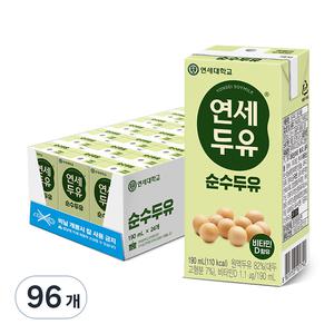 연세두유 음료 든든한 두유 순수두유 190ml 96개