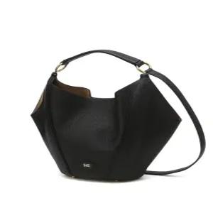 닥스 액세서리 24FW [TULIP] 튤립 블랙 가죽 호보백 M DCBA4F011BK