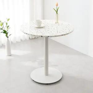 [공간미가구]테라조 700 원형 사각 식스 화이트 인테리어 테이블