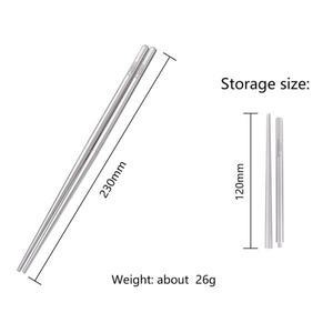 Tomshoo 티타늄 접이식 젓가락초경량 야외 캠핑 식기보관 가방 포함여행 수저휴대용 도구