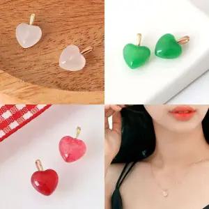 ONM 14K GOLD 컬러 하트 원석 금 목걸이 펜던트