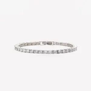 라운드 테니스 큐빅 지르콘 팔찌