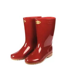 보생 패션 여자 장화 (적색) 미끄럼방지 공장 주방 방수화 농사신발 고무장화
