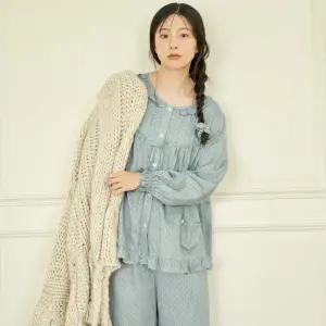 메이플라워 보리 긴팔 모달면 여성 빅사이즈 잠옷 세트