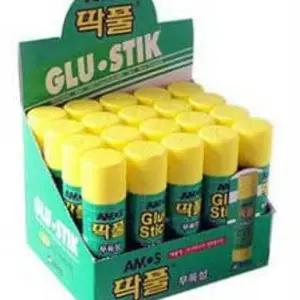 (1묶음 20개) 아모스 딱풀 25g/학교/종이/공예용/접착/문구용/색종이/풀/학용품/문구류/어린이/강력/고체