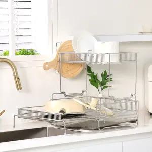 공감스토어 스텐304 자동물빠짐 대용량 서랍형 확장형 식기건조대 3단 풀세트