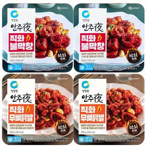 청정원 안주야 직화무뼈닭발 2개+불막창 2개 160g