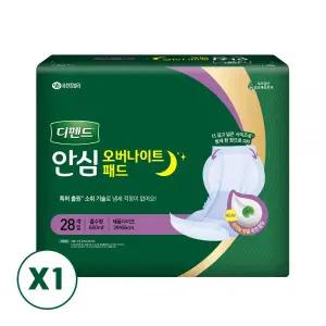 디펜드 안심 오버나이트일자형 패드 성인기저귀 28매입 - 1팩
