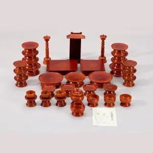 최고급형 벽산청은 남원제기세트 유전 복제기 37p 목기 제사그릇 재기