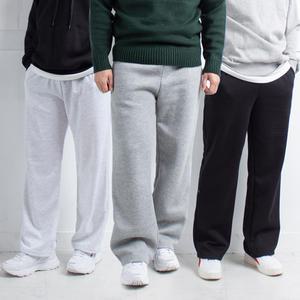 세미와이드 기모 트레이닝 팬츠 / 남자 여자 겨울 봄 가을 편한 따뜻한 스웨트 츄리닝 바지