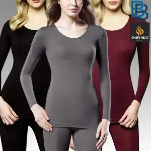 비앤비 프리미엄기모오버히트여성내의상의단품