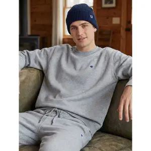 [하프클럽/]Champion 남성 엘보 패치 기모 모크넥 스웨트셔츠 그레이 CKTS2F320G2