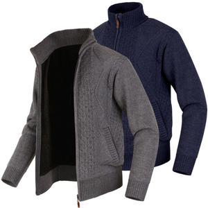 남성 집업 가디건 니트 꽈배기 겨울 양털 뽀글이 기모 안감 남자 중년 빅사이즈 아빠옷