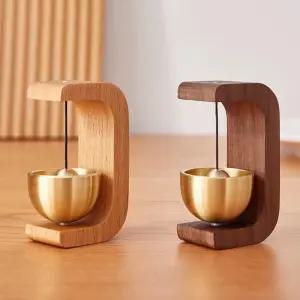 호두나무 원목 문종 도어벨 현관 문 종 자석 풍경 삼재 액막이 소리 벨 미니 우드