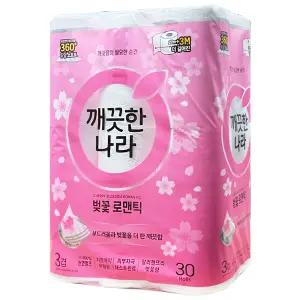 깨끗한나라 깨끗하ㄴ나라 벚꽃 로맨틱 3겹 30M 30롤 1개