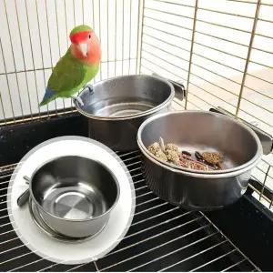 [하프클럽/알티피아]스텐 대 모이통 걸이형 앵무새 앵무새물통