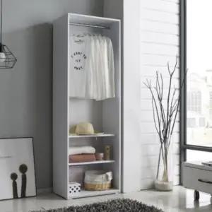 광폭600 행거수납장 오픈형 옷장 틈새 행거미니 (WFH0W9P)