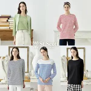 [St.Scott] 세인트 25SS 바이오워싱 스트라이프 티셔츠5종(여)