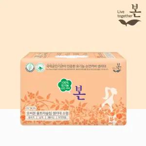 유기농본 오씨본 유기농 생리대 소형 28P, 1팩