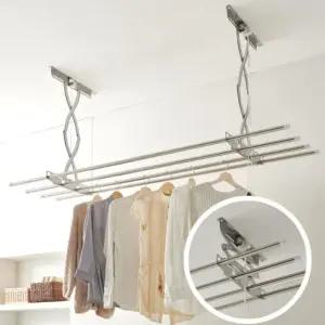 베란다 빨래건조대 천장 건조대 천정 봉 올스텐2단 (WFHCJRJ)
