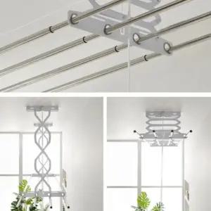 슬라이드 베란다빨래걸이 3단 빨래건조대 발코니 천장 (WFHCJRH)