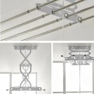 아파트 빨래건조대 천장 2단 베란다건조대 슬라이드 (WFHCJRK)