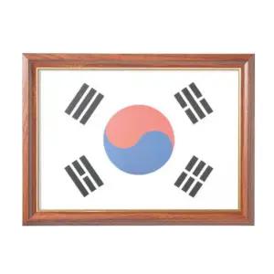 Q 대상액자 태극기액자A3 체리색 A3용