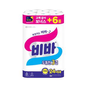 비바 도톰한 3겹 화장지 25m 30롤 X 1팩