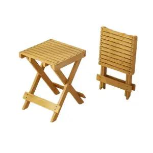 화분스툴 보조 간이 폴딩 대나무 접이식 우드 원목 화분 스탠드 받침대 거치대 정리대 선반